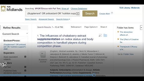 Library database: advanced searching strategies: TUS: Athlone