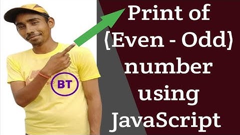 print of (Even - odd) number using JavaScript in hindi