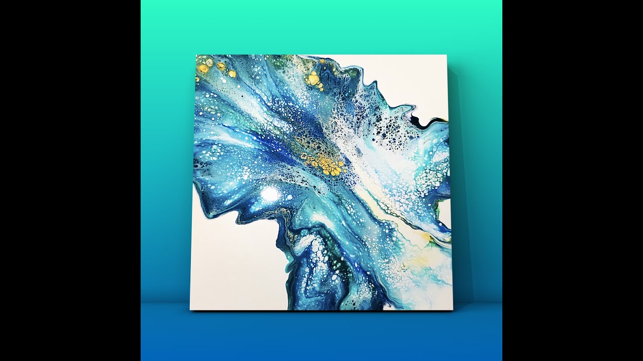 #73 - Dutch Pour on 8x8" Canvas ~ Acrylic Pouring, Fluid Art - YouTube
