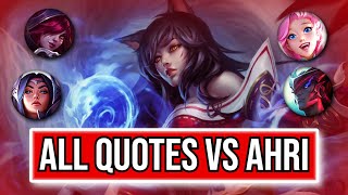All Voicelines VS Ahri | League of Legends