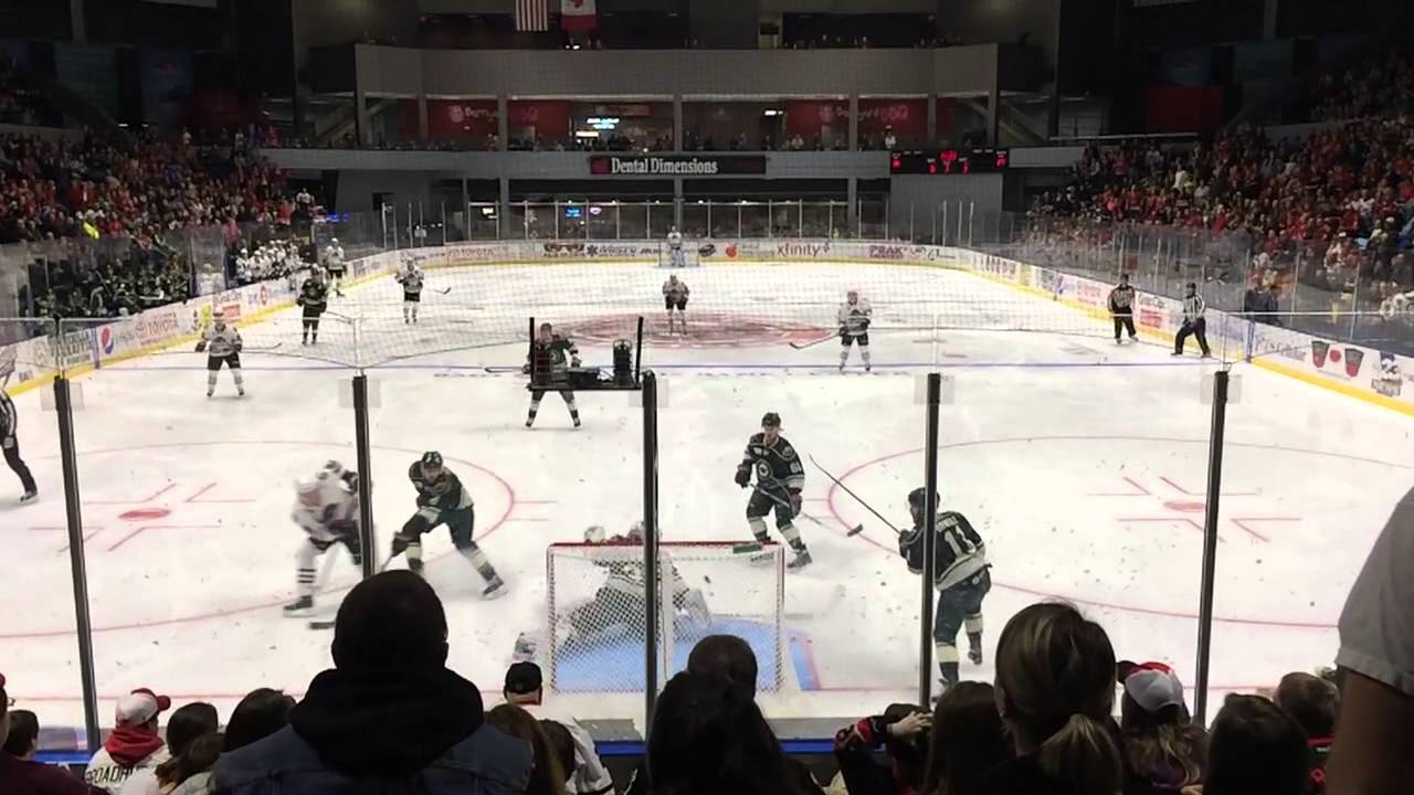 Jeremy Morin on his way to a hat trick