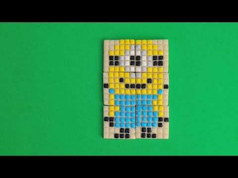 MINION PIXEL ART COOKIES, HANIELA'S