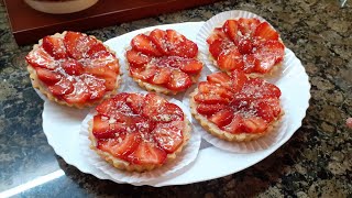 tartelette au fraise avec la meilleure pâte sablée et la meilleure crème pâtissière