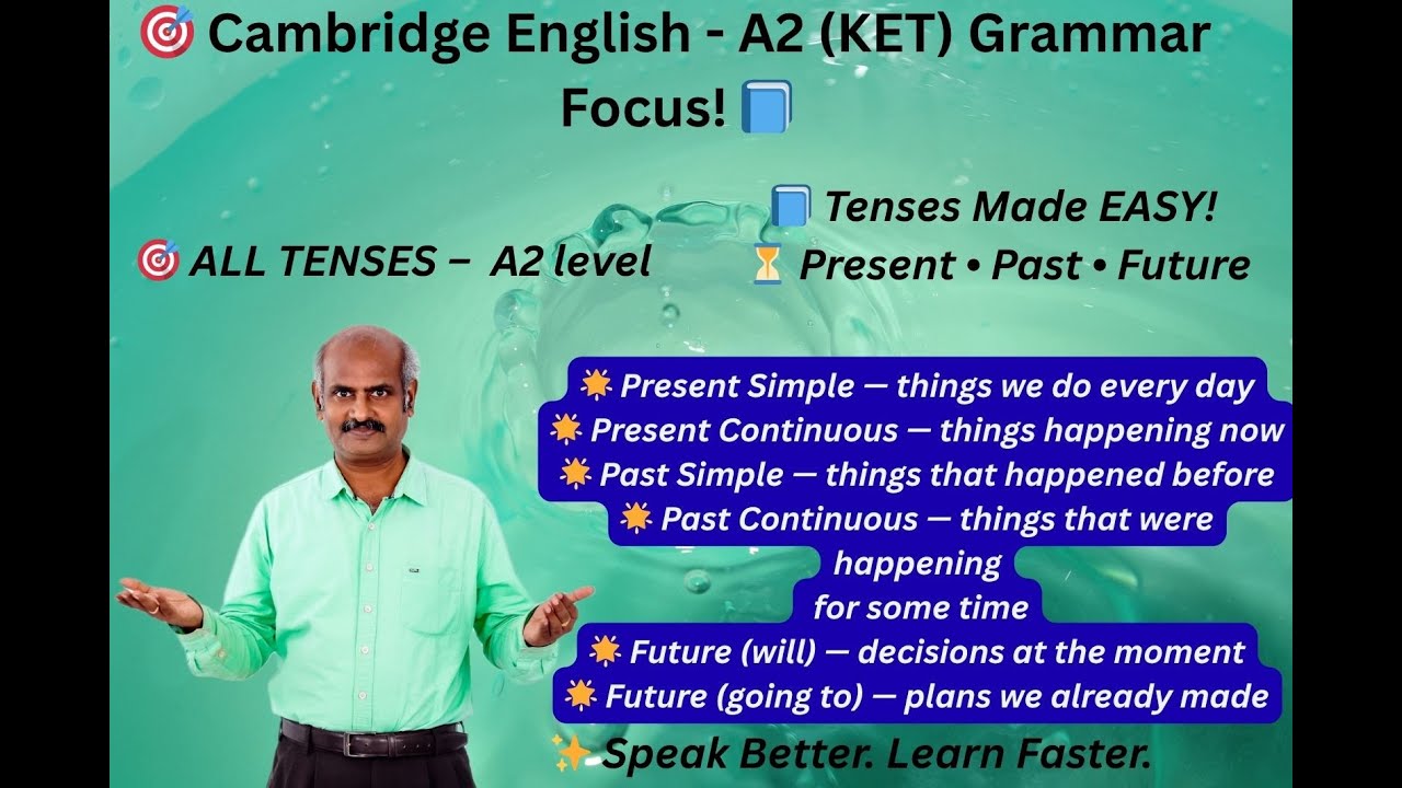 Cambridge English: Key English Test - KET - A2- CEFR - Basic Grammar ...