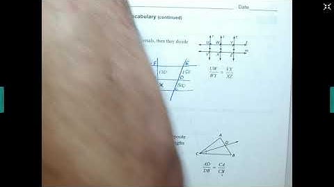 Geometry 8.6 Triangle Proportionality , Angle Bisector, 3 parallel lines Theorems