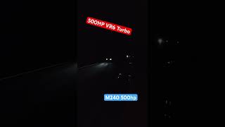 BMW M240 hybrid turbo 93 oct 24 psi 5* timing vs VR6 Turbo stock bottom end 21 PSI 94 oct #b58