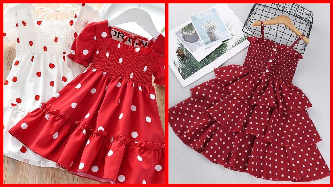 Comfertable Baby Girl Frock Designs For Summer polkadot 2021-22