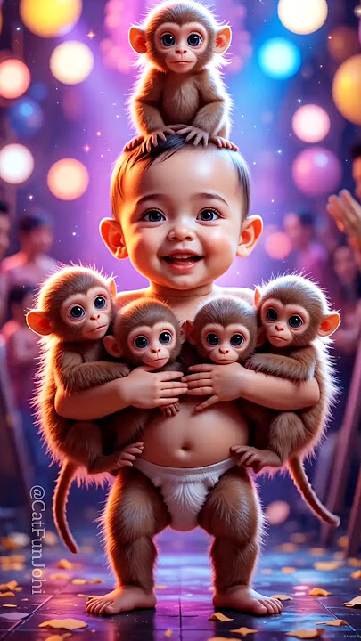 #monkey #babydance #cutebaby #funnyanimals #trending #dancevideo #funnyvideo #viraldance #727