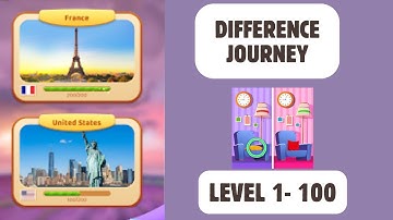 Difference journey : Find the Difference - Spot it | Level 1-100 | GAME Walkthrough