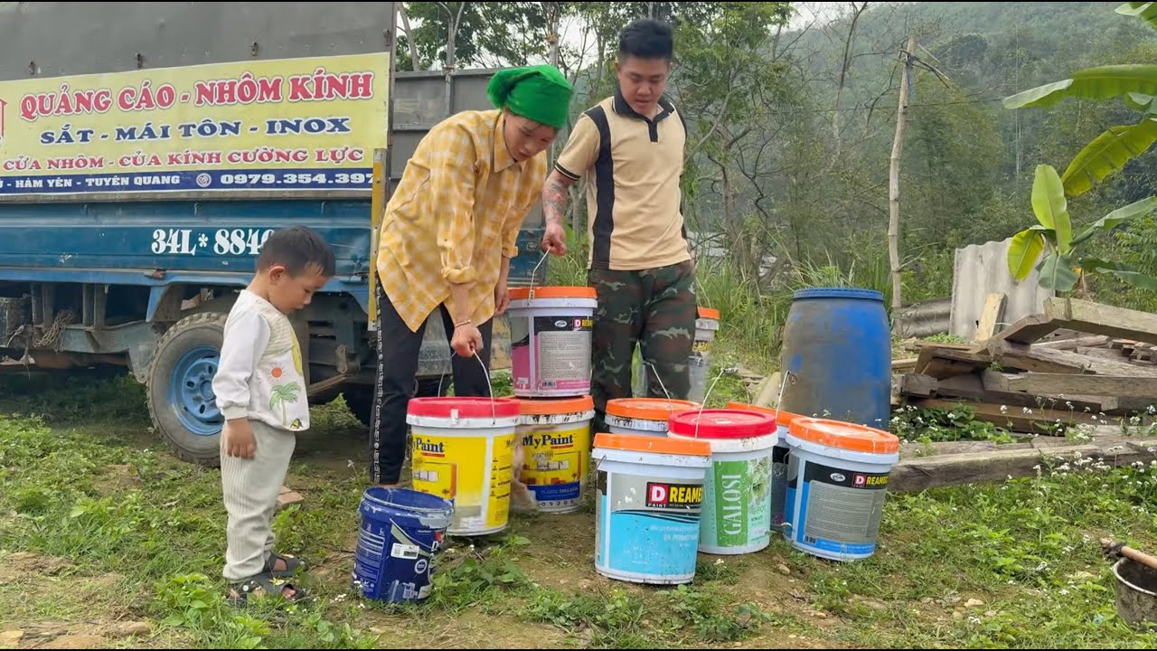 Daily life of a single mother - Harvesting bamboo shoots, transporting fertilizer for vegetables