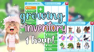 Growing my ADOPT ME INVENTORY In Just 1 hour!