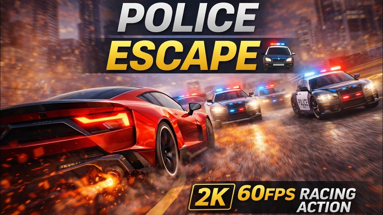 Police Escape Mode Gameplay 🚓🔥 | High Speed Chase | 2K 60FPS Racing Action