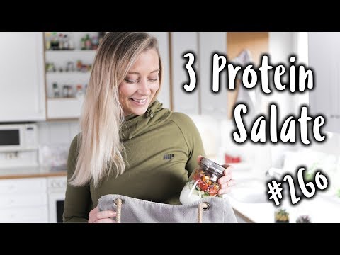 FITFOOD to Go - PROTEIN SALATE im Glas - Hüttenkäse | Thunfisch | Harzer Käse