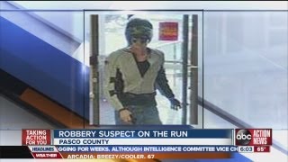 Pasco bank robbery suspect on the run