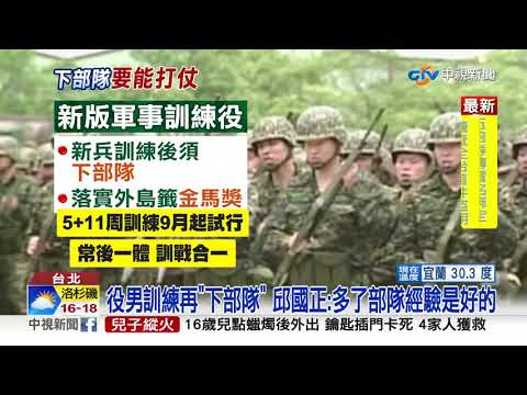役男"金馬獎"來了! 國防部:軍事訓練役"下部隊"│中視新聞 20210927