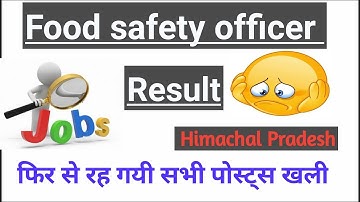 HPSSSB - Food safety Officer  Final Result post code - 657 || All posts remains vacant.