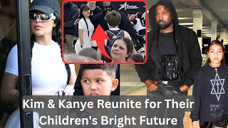 Co-Parenting Goals: Kim & Kanye Reunion at Son's Basketball Game for Their Children's Bright Future.
