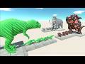 Megalodon Rex vs Giganotosaurus vs Mammoth –Ultimate Dinosaur Battle -Animal Revolt Battle Simulator