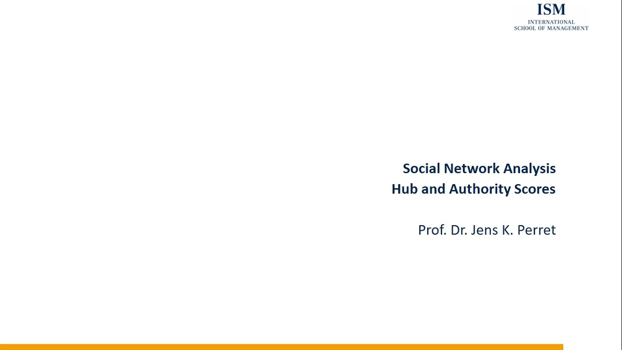 Social Network Analysis Hub and Authority Scores HITS (Theory and