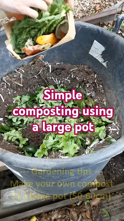 Garden tips 8 - How to make nutrient-rich compost in a large pot #compost #composting #gardening