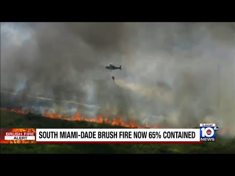 South Miami-Dade brush fire now 65% contained