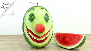 Joker Watermelon Carvings for Halloween | Thaitrick