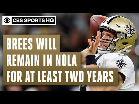 Video: Drew Brees prisijungti prie Naujųjų Orleano šventųjų dviejų metų - 50 mln. Dol