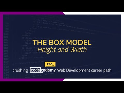 Crushing Codecademy PRO WEB DEVELOPMENT career path Challenge - Height and Width