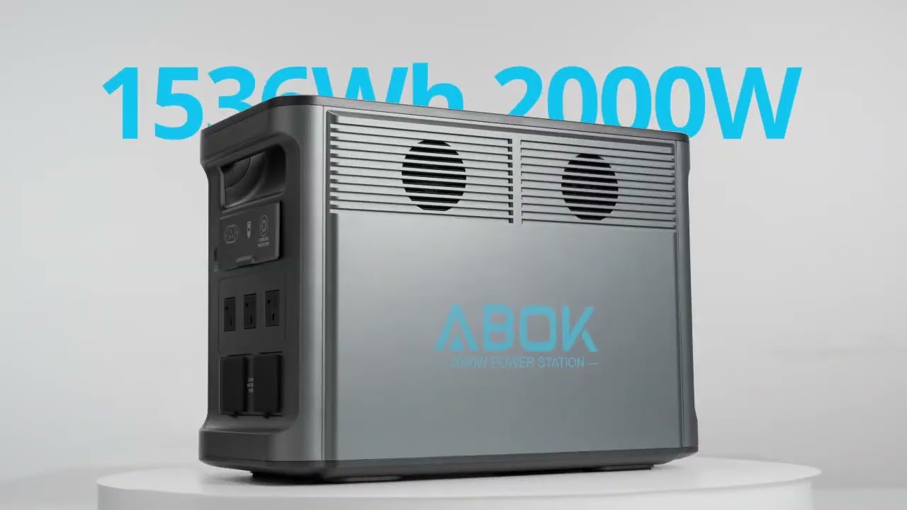 [US PLUG]ABOK Ark2000 Portable Power Station 2000W 1536Wh Solar