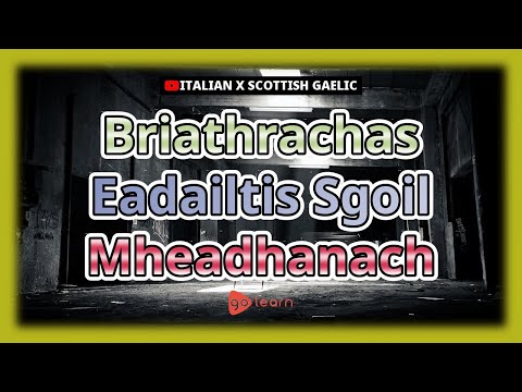 Briathrachas Eadailtis Sgoil Mheadhanach | Golearn