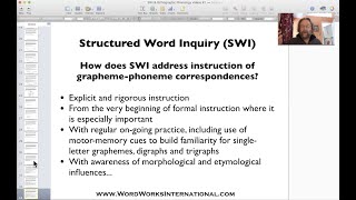 Structured Word Inquiry (SWI) and grapheme-phoneme correspondences