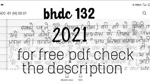 BHDC 132 solved assignment 2020-21 | bhdc 132 solved assignment 2021 | IGNOU solved assignment pdf |