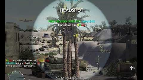 COD2 Sniper Server; Sebo1998 caught using an Aimbot.