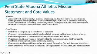 Penn State Altoona Athletics: New Student-Athlete Orientation 2020