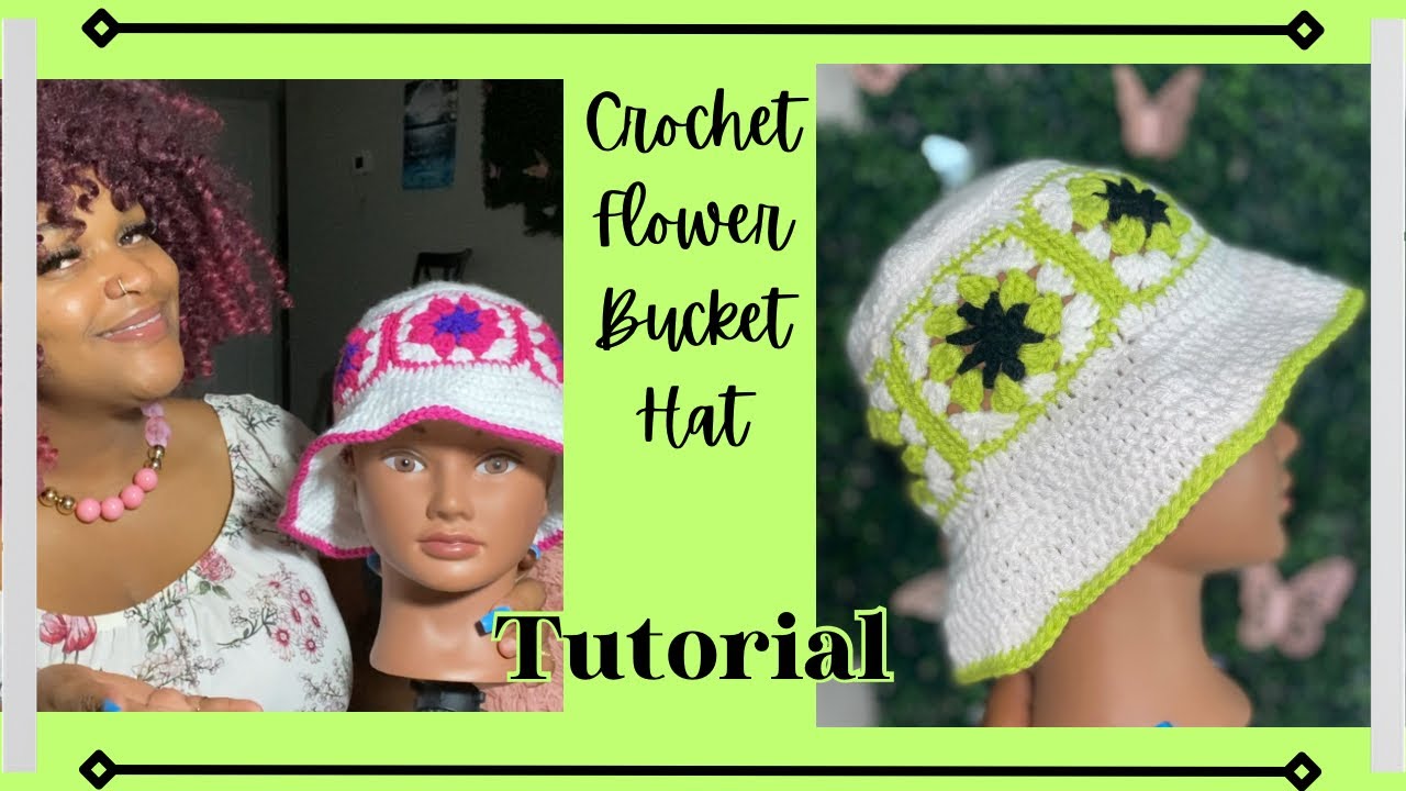 Crochet Flower Bucket Hat Tutorial YouTube