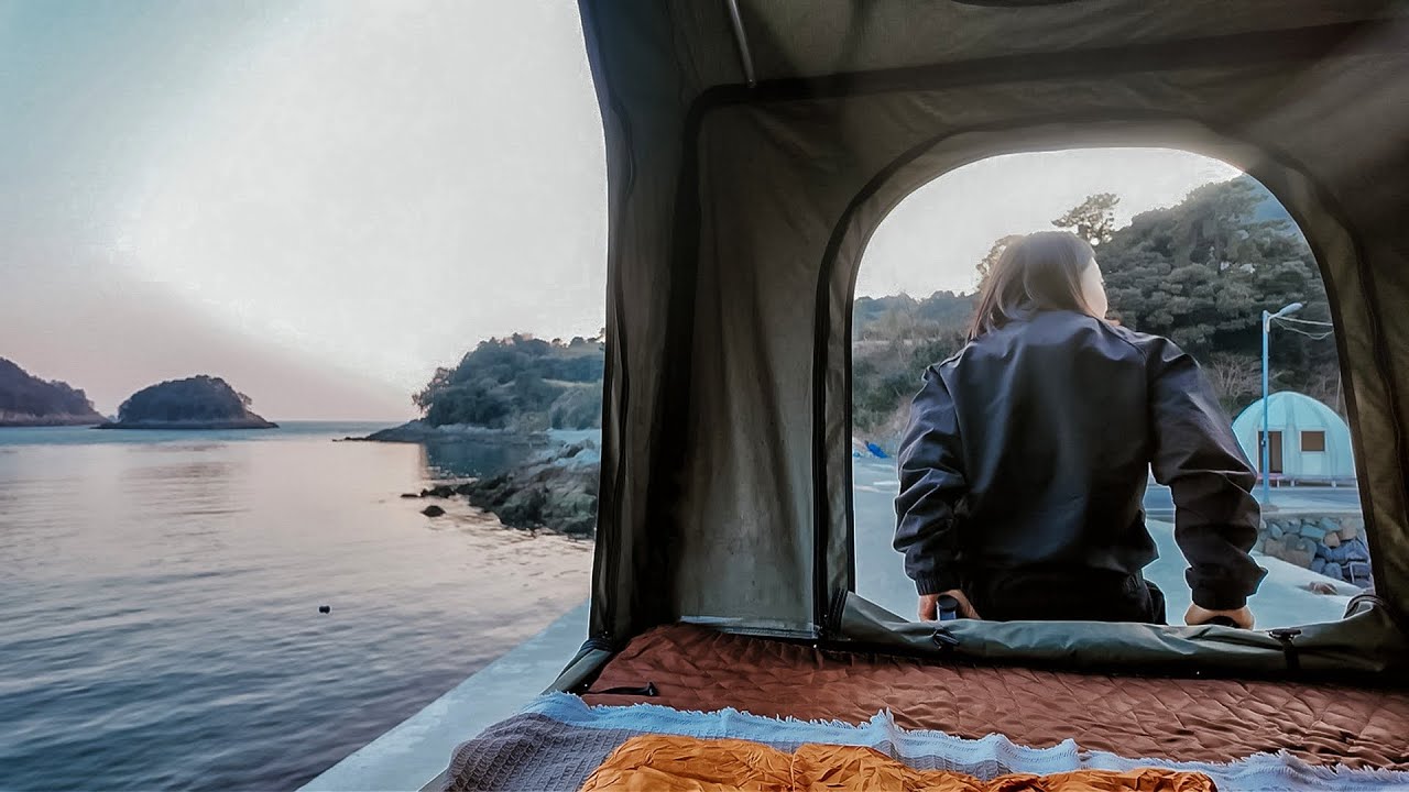 마을 바로 앞!!버글버글 쏟아집니다!!  /금오도 차박