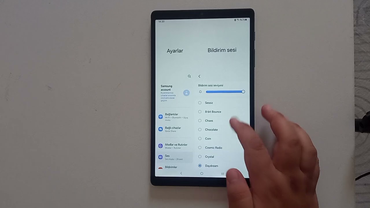 Samsung Galaxy Tab A7 Lite Bildirim Sesi
