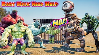 Team Hulk vs Team Siren head fight | Babay Hulk Need Help | Hulk vs Siren head