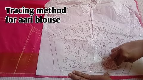 Tracing for aari work blouse|| How to do tracing design on aari work blouse|| Tracing for aari work