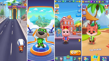 Talking Tom Gold Run,Talking Tom Hero Dash,Pet Runner,Running Pet (Android/iOS) Gameplay