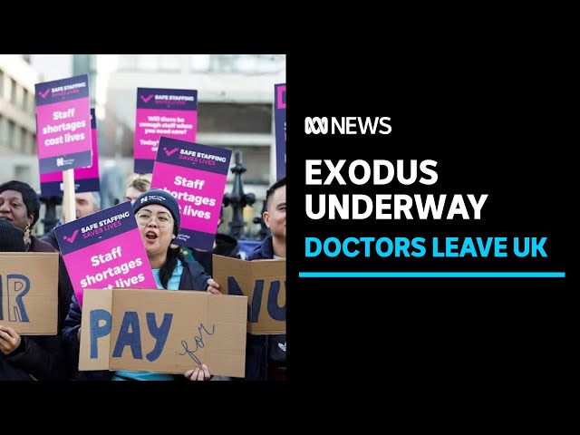 Britain's NHS sees staff exodus in search of better pay and conditions | ABC News class=