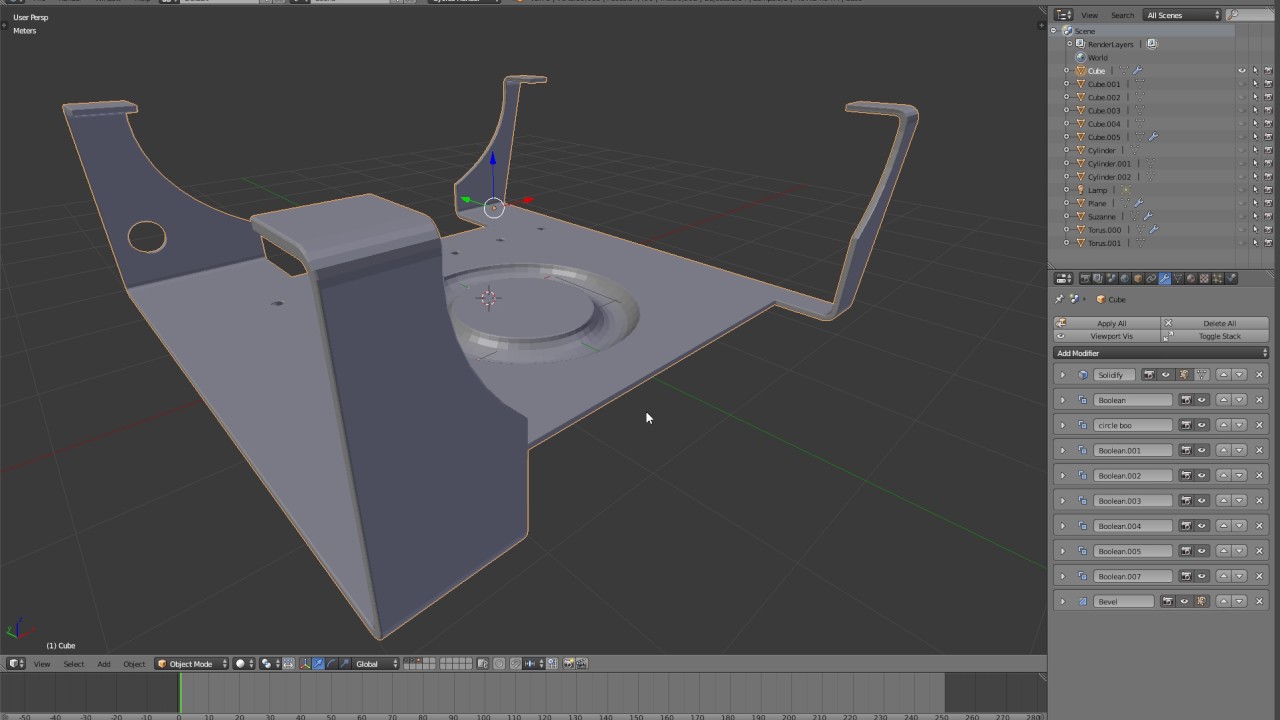 ***Not For Children*** cad boolean modifiers in blender - YouTube