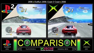 OutRun 2006 (PlayStation 2 vs Xbox) Side by Side Comparison - Dual Longplay