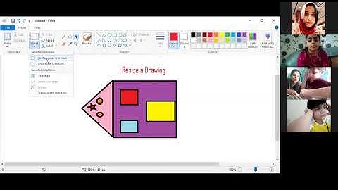 How to resize a drawing in paint