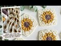 Sunflower granny square blanket joinasyougo jayg joining technique free crochet pattern