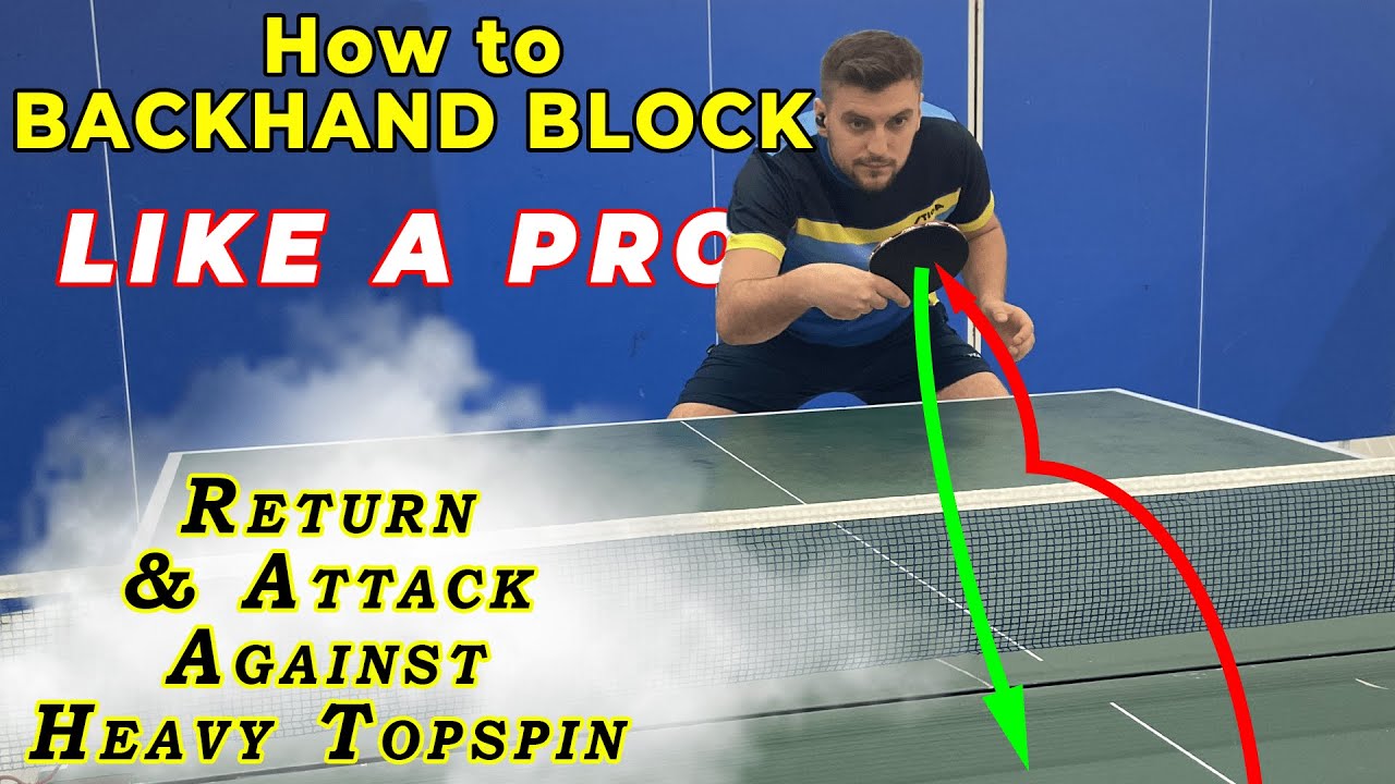 How to BACKHAND BLOCK Defend & Attack HEAVY topspin Table Tennis