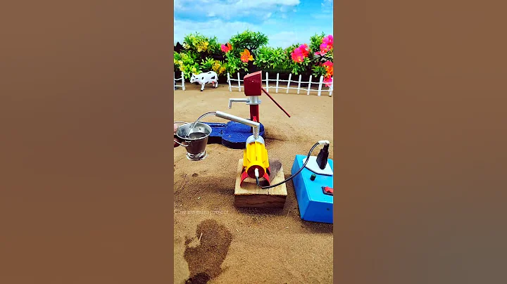 Mini hand pump project water with Supply motor drink for goat form #waterpump #shorts #325