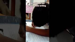 Good Posture for Good Handwriting