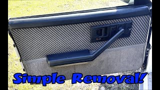 1982-92 Chevy Camaro Door Panel Removal Third Gen Camaro Driver Side Door Panel Removal