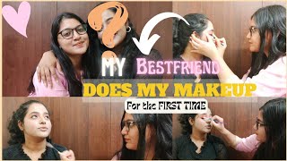 My Bff Does My Makeup *FOR THE FIRST TIME* HIT👍🏻 or MISS👎🏻 💗 |Liza biswas #makeupchallenge